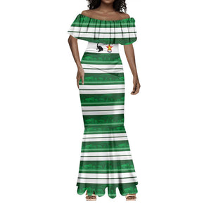 Custom Zimbabwe Rugby Mermaid Dress African Heritage Edition - African Pride