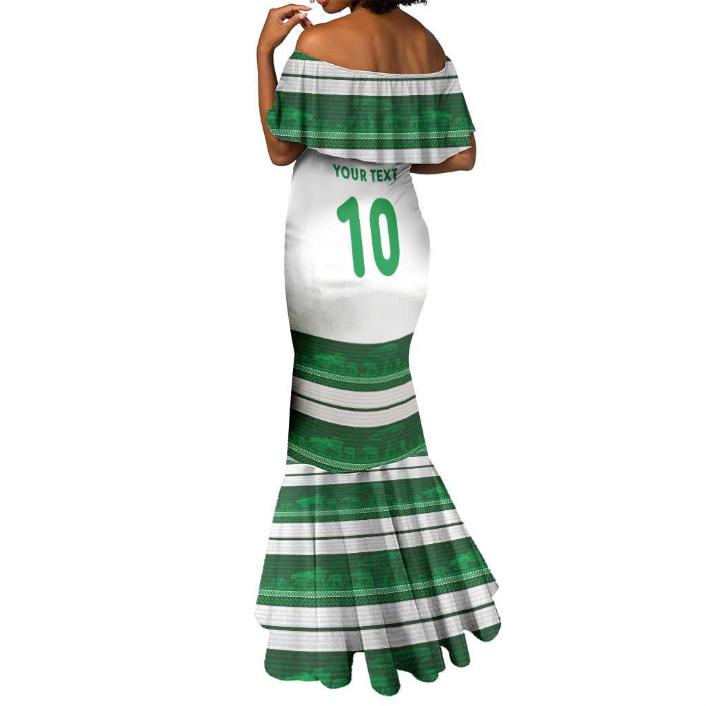 Custom Zimbabwe Rugby Mermaid Dress African Heritage Edition - African Pride