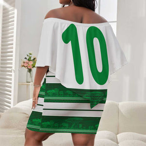 Custom Zimbabwe Rugby Off Shoulder Short Dress African Heritage Edition - African Pride