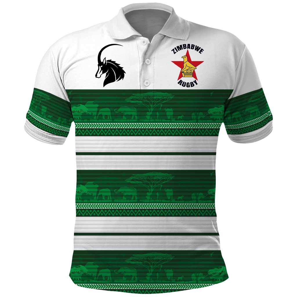 Custom Zimbabwe Rugby Polo Shirt African Heritage Edition - African Pride