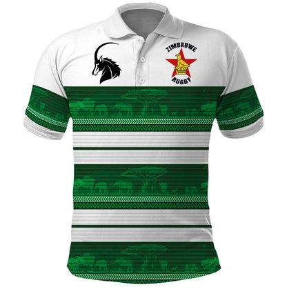 Custom Zimbabwe Rugby Polo Shirt African Heritage Edition - African Pride