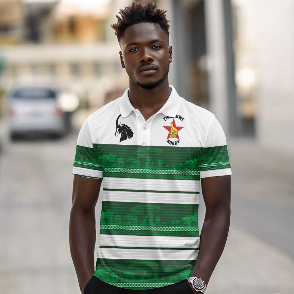 Custom Zimbabwe Rugby Polo Shirt African Heritage Edition - African Pride