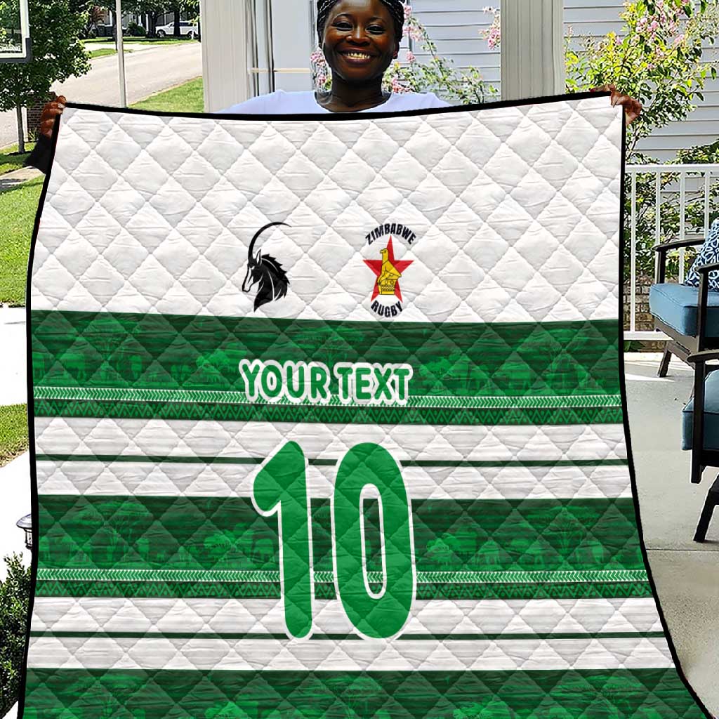Custom Zimbabwe Rugby Quilt African Heritage Edition - African Pride