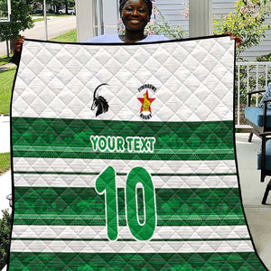 Custom Zimbabwe Rugby Quilt African Heritage Edition - African Pride