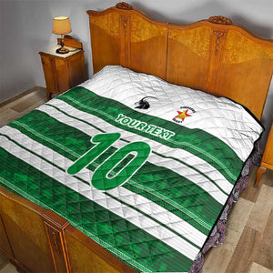 Custom Zimbabwe Rugby Quilt African Heritage Edition - African Pride