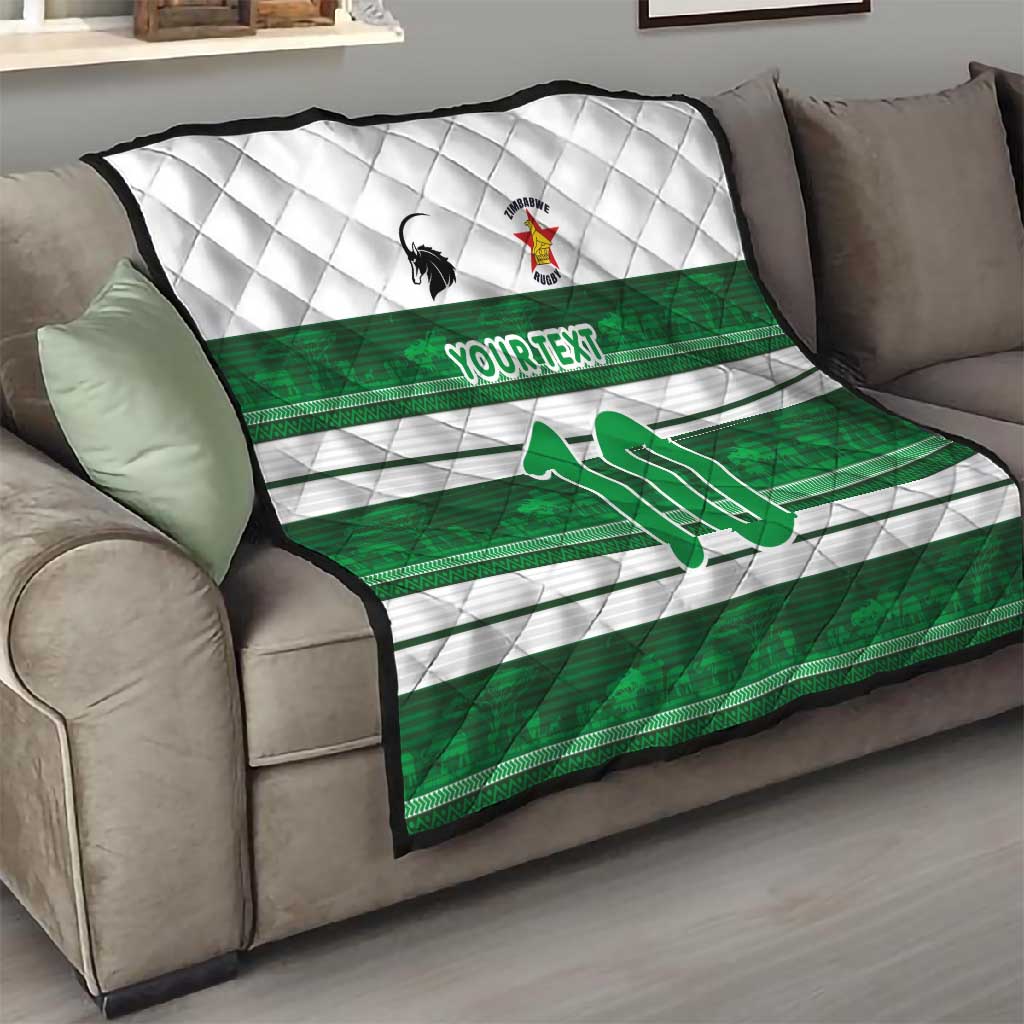 Custom Zimbabwe Rugby Quilt African Heritage Edition - African Pride