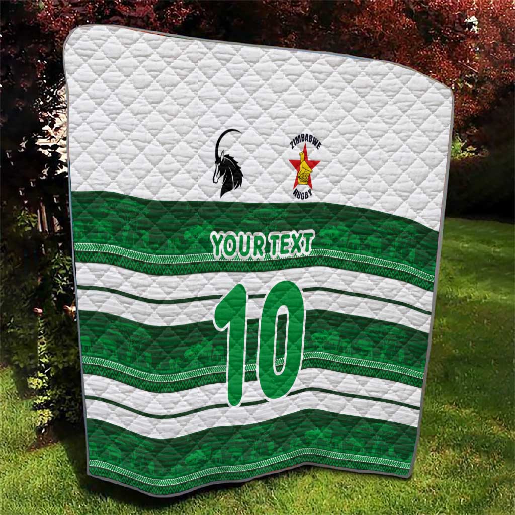 Custom Zimbabwe Rugby Quilt African Heritage Edition - African Pride