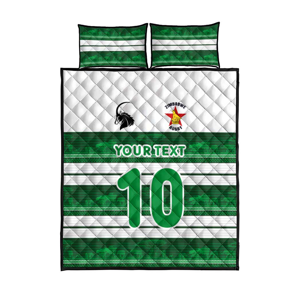 Custom Zimbabwe Rugby Quilt Bed Set African Heritage Edition - African Pride