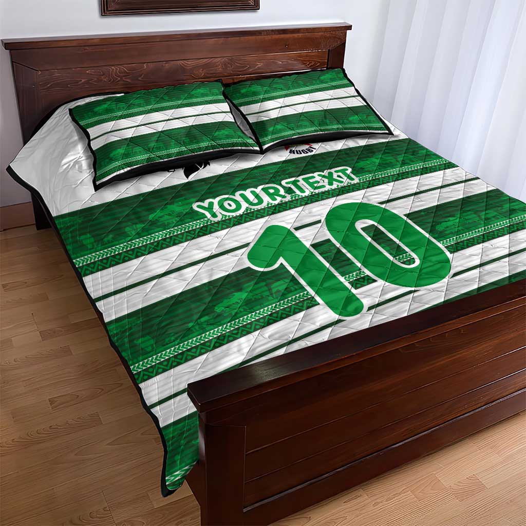 Custom Zimbabwe Rugby Quilt Bed Set African Heritage Edition - African Pride