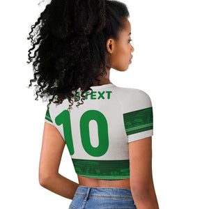 Custom Zimbabwe Rugby Raglan Cropped T shirt African Heritage Edition - African Pride