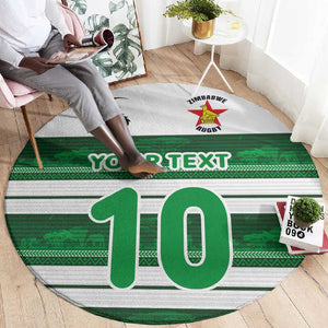 Custom Zimbabwe Rugby Round Carpet African Heritage Edition - African Pride