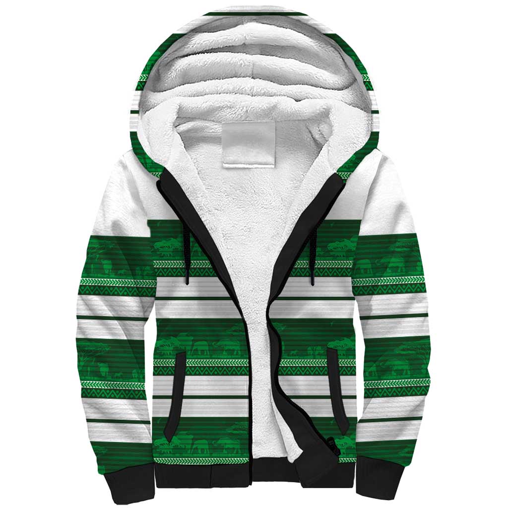 Custom Zimbabwe Rugby Sherpa Hoodie African Heritage Edition - African Pride