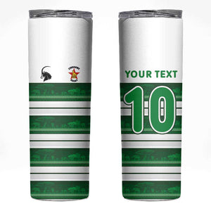 Custom Zimbabwe Rugby Skinny Tumbler African Heritage Edition - African Pride