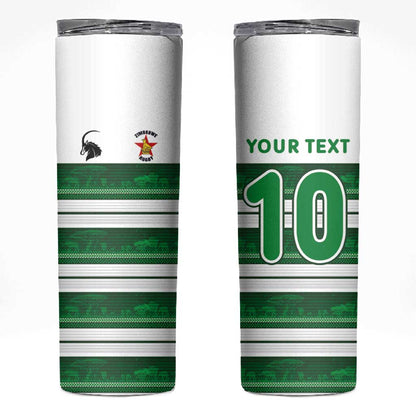 Custom Zimbabwe Rugby Skinny Tumbler African Heritage Edition - African Pride