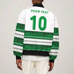 Custom Zimbabwe Rugby Sleeve Zip Bomber Jacket African Heritage Edition - African Pride