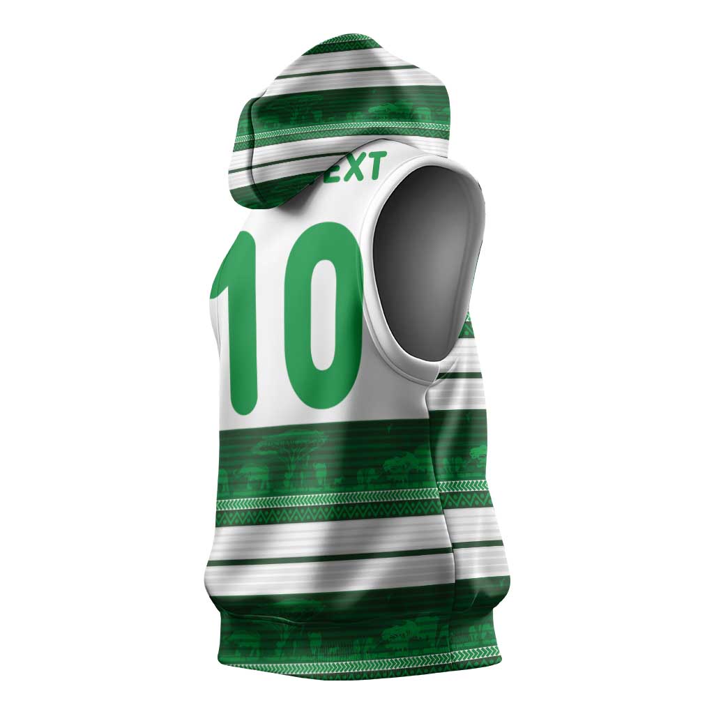 Custom Zimbabwe Rugby Sleeveless Hoodie African Heritage Edition - African Pride