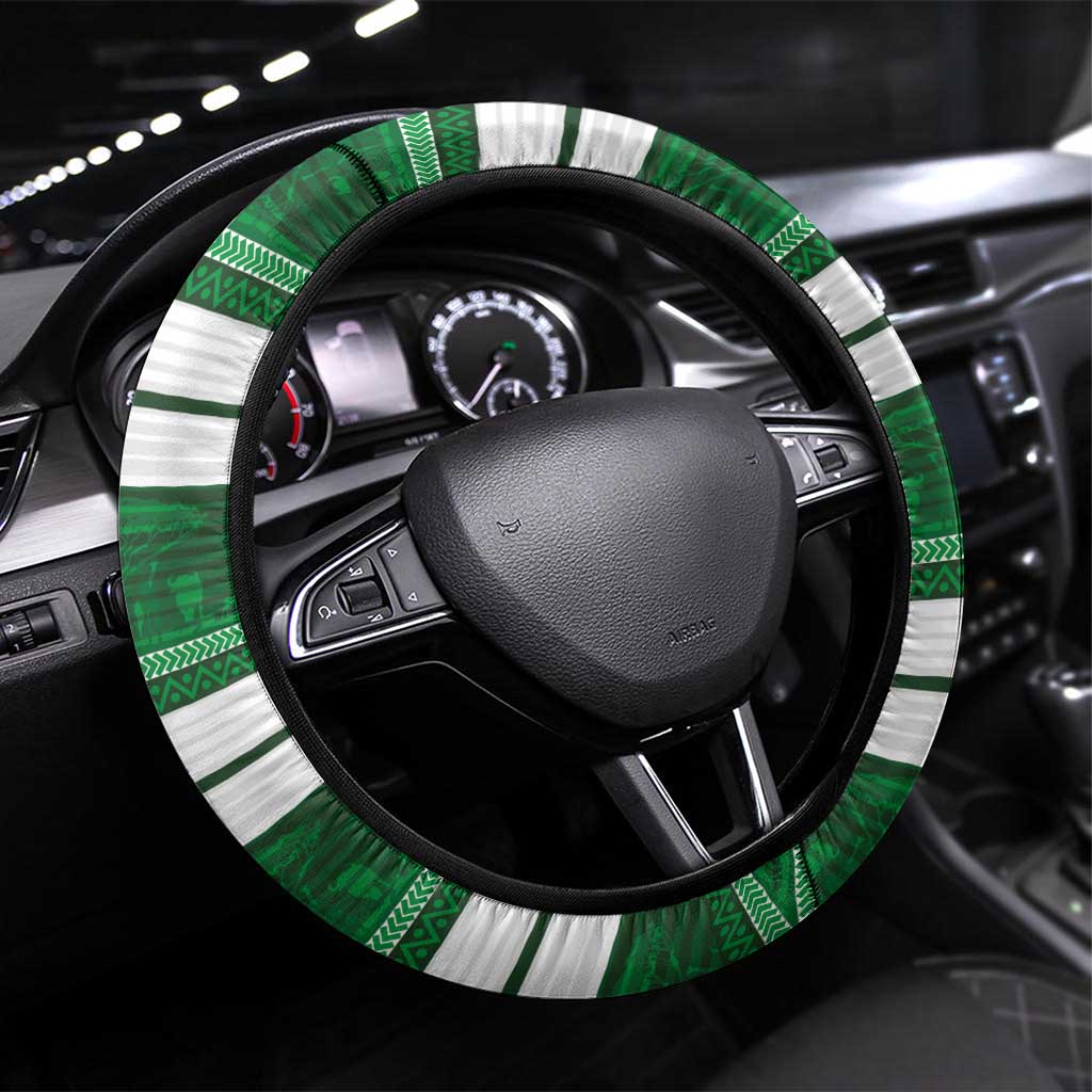 Zimbabwe Rugby Steering Wheel Cover African Heritage Edition - African Pride