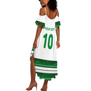 Custom Zimbabwe Rugby Summer Maxi Dress African Heritage Edition - African Pride