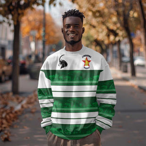 Custom Zimbabwe Rugby Sweatshirt African Heritage Edition - African Pride