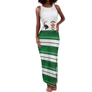 Custom Zimbabwe Rugby Tank Maxi Dress African Heritage Edition - African Pride