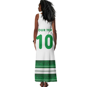 Custom Zimbabwe Rugby Tank Maxi Dress African Heritage Edition - African Pride