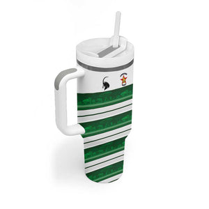 Custom Zimbabwe Rugby Tumbler With Handle African Heritage Edition - African Pride