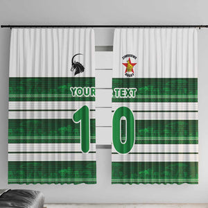 Custom Zimbabwe Rugby Window Curtain African Heritage Edition - African Pride