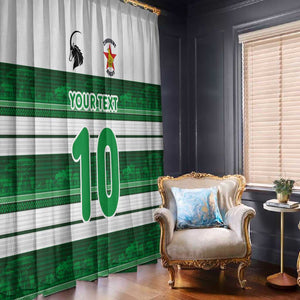 Custom Zimbabwe Rugby Window Curtain African Heritage Edition - African Pride