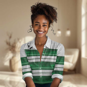 Custom Zimbabwe Rugby Women Casual Shirt African Heritage Edition - African Pride