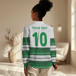 Custom Zimbabwe Rugby Women Casual Shirt African Heritage Edition - African Pride