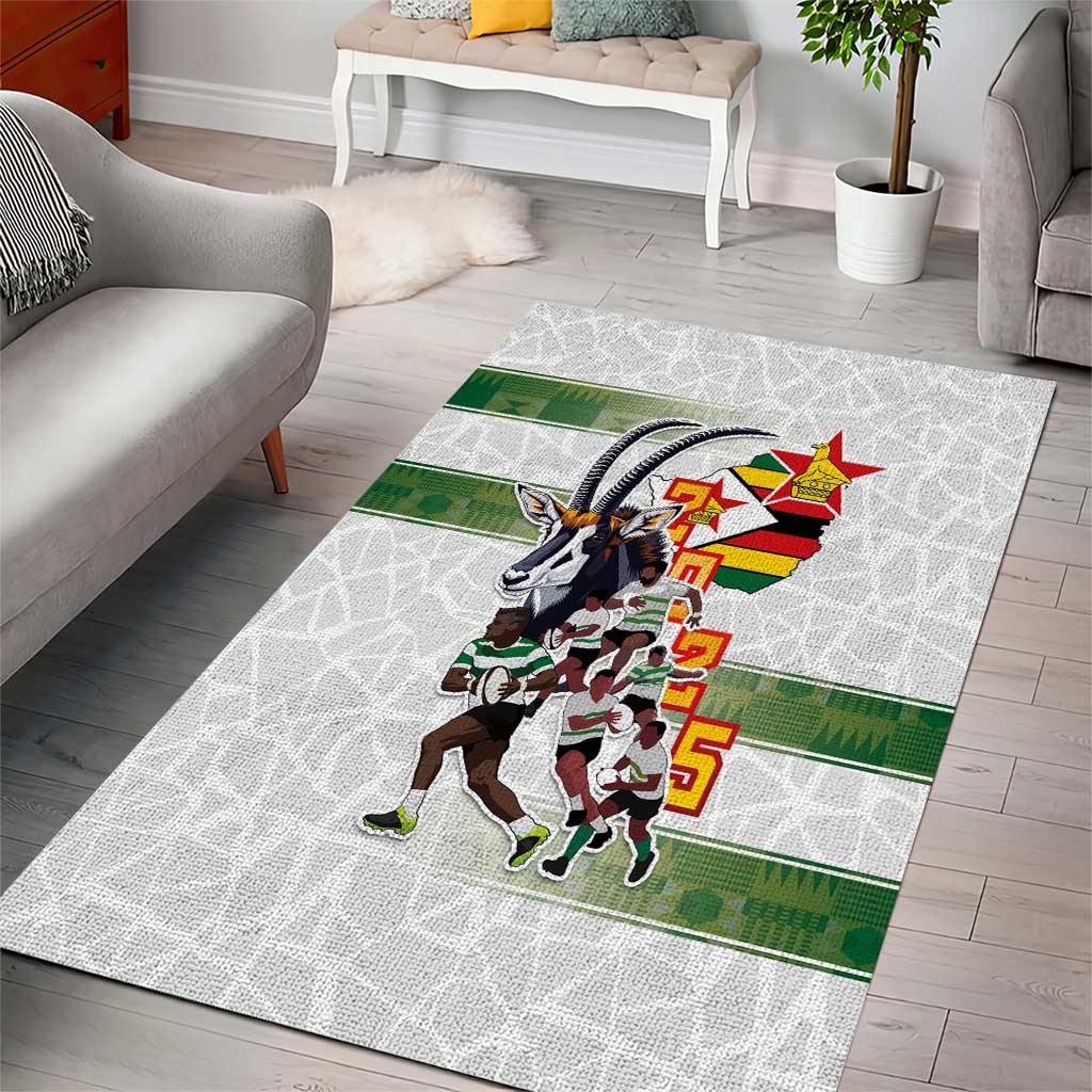 Zimbabwe Rugby The Champions 2025 Area Rug Sables-Warriors of Africa - African Pride