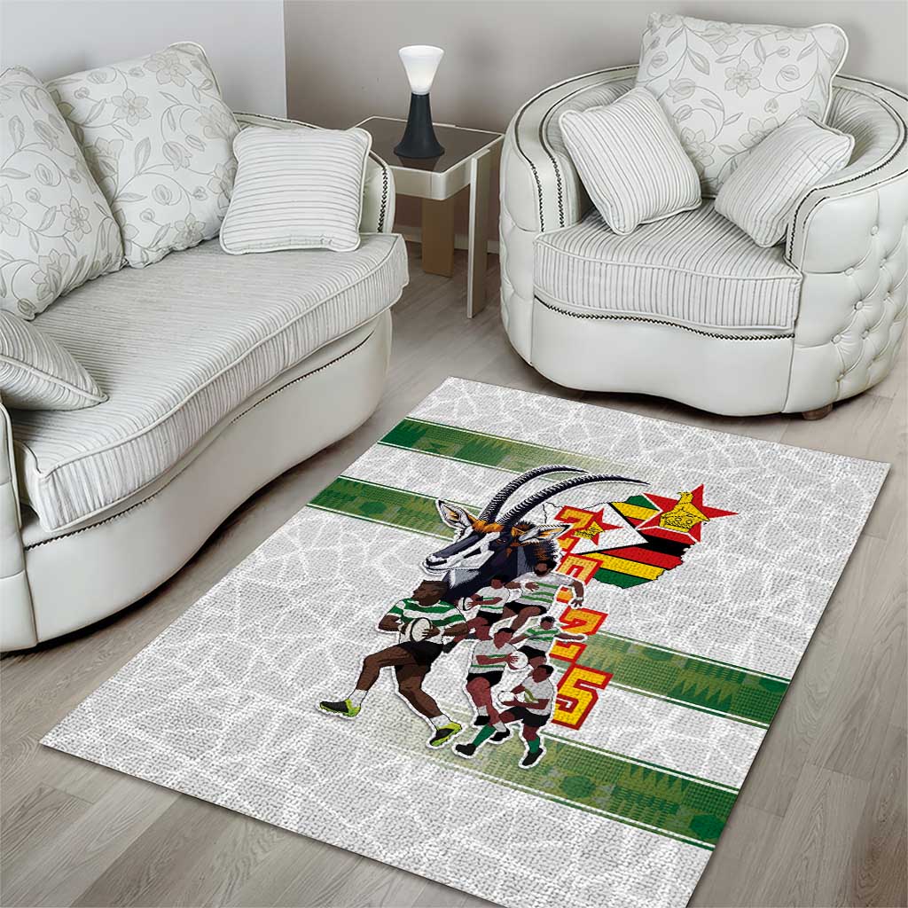 Zimbabwe Rugby The Champions 2025 Area Rug Sables-Warriors of Africa - African Pride