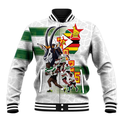 Custom Zimbabwe Rugby The Champions 2025 Baseball Jacket Sables-Warriors of Africa - African Pride