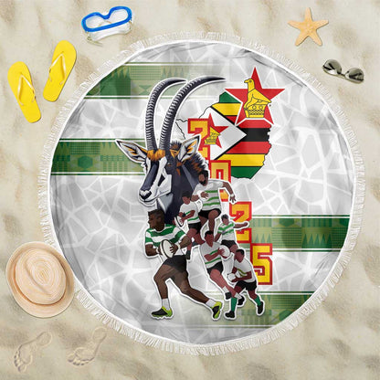 Zimbabwe Rugby The Champions 2025 Beach Blanket Sables-Warriors of Africa - African Pride