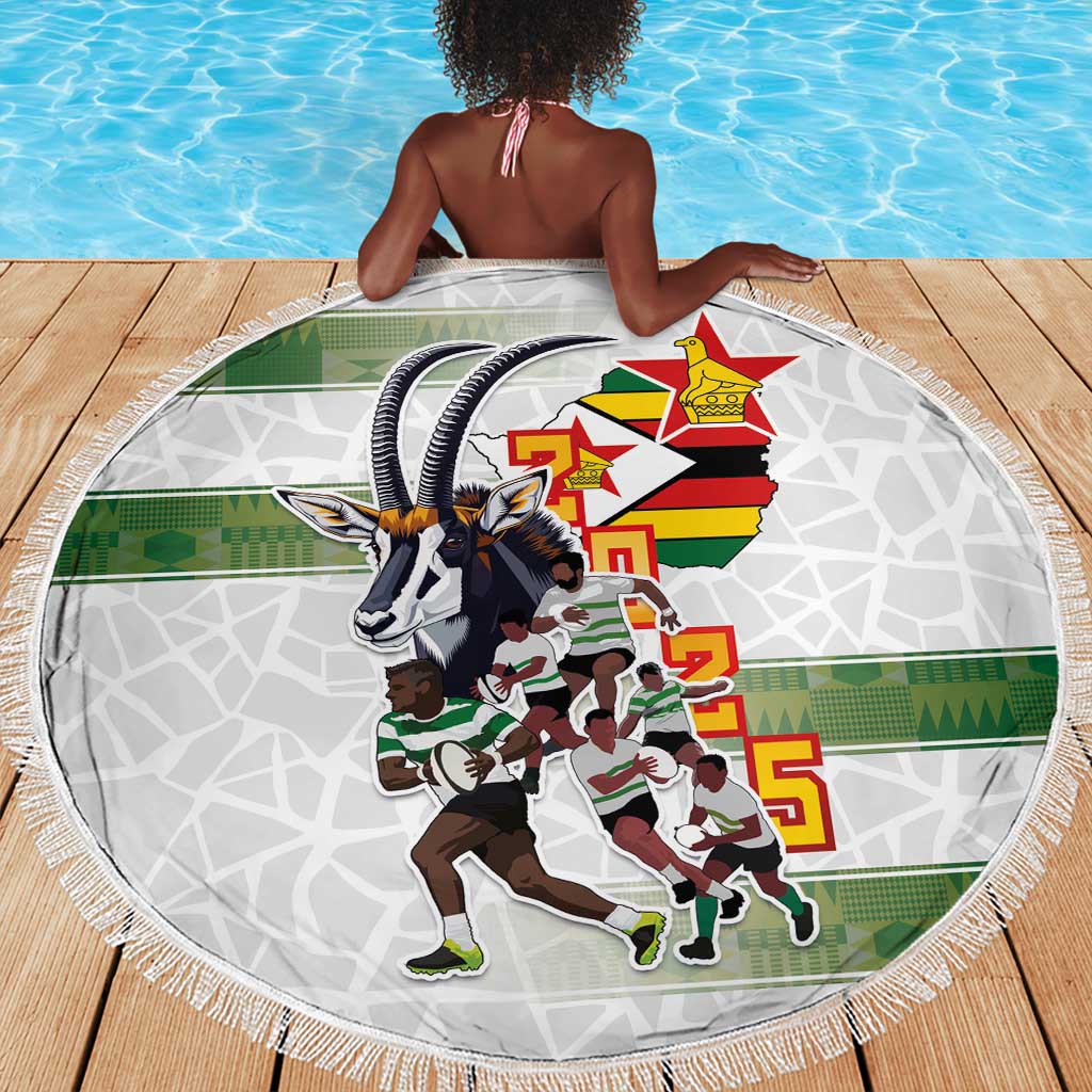 Zimbabwe Rugby The Champions 2025 Beach Blanket Sables-Warriors of Africa - African Pride