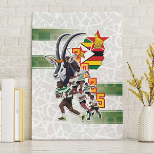 Zimbabwe Rugby The Champions 2025 Canvas Wall Art Sables-Warriors of Africa - African Pride