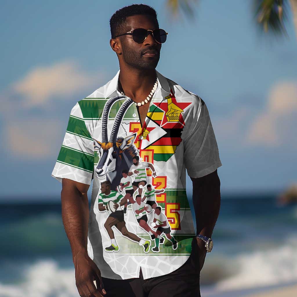 Custom Zimbabwe Rugby The Champions 2025 Hawaiian Shirt Sables-Warriors of Africa - African Pride