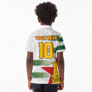 Custom Zimbabwe Rugby The Champions 2025 Kid Polo Shirt Sables-Warriors of Africa - African Pride