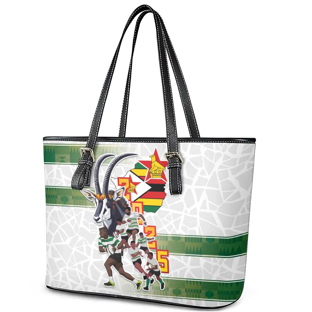 Zimbabwe Rugby The Champions 2025 Leather Tote Bag Sables-Warriors of Africa - African Pride