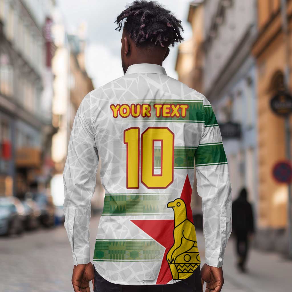 Custom Zimbabwe Rugby The Champions 2025 Long Sleeve Button Shirt Sables-Warriors of Africa - African Pride