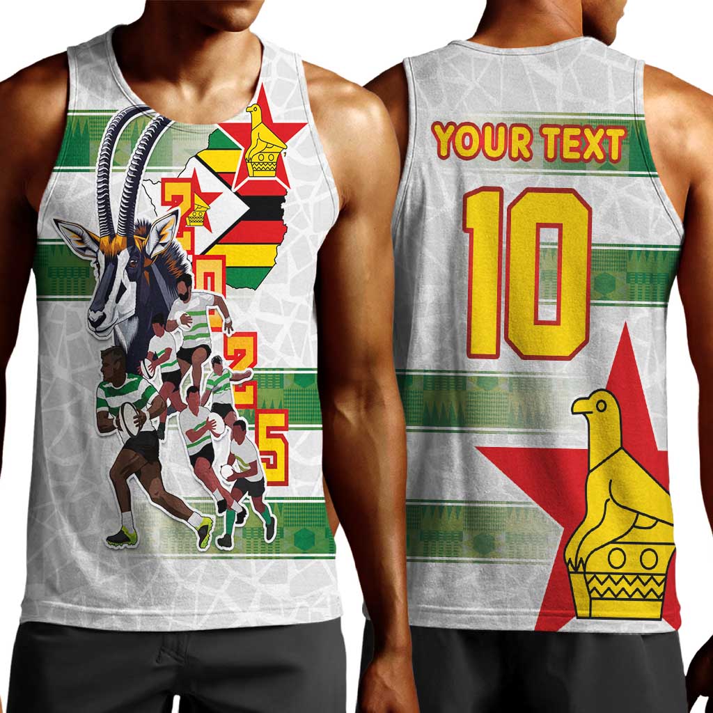 Custom Zimbabwe Rugby The Champions 2025 Men Tank Top Sables-Warriors of Africa - African Pride