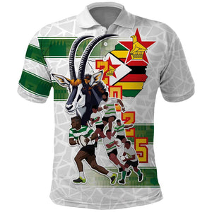 Custom Zimbabwe Rugby The Champions 2025 Polo Shirt Sables-Warriors of Africa - African Pride
