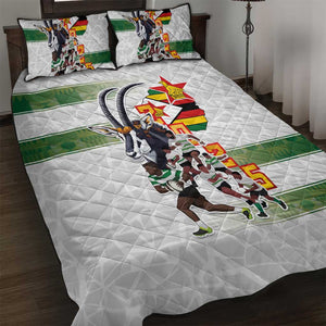 Zimbabwe Rugby The Champions 2025 Quilt Bed Set Sables-Warriors of Africa - African Pride