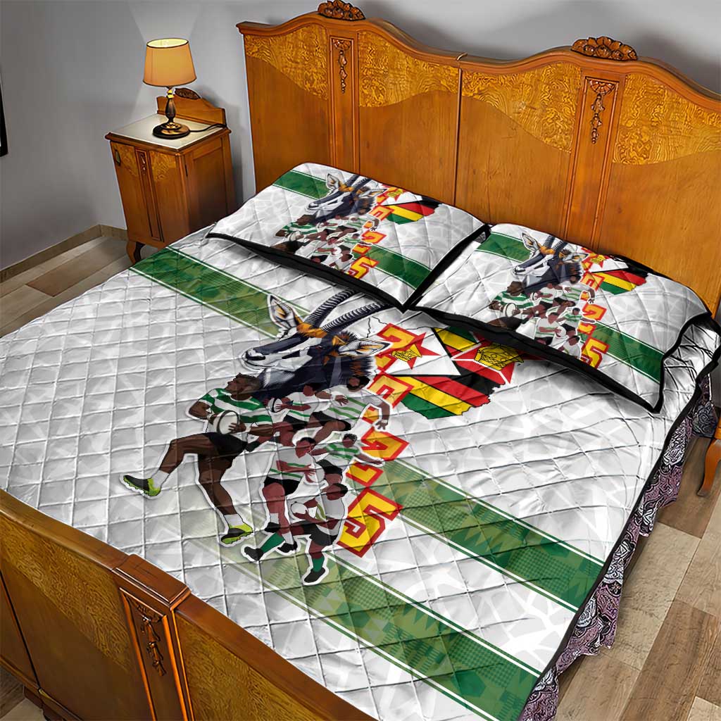 Zimbabwe Rugby The Champions 2025 Quilt Bed Set Sables-Warriors of Africa - African Pride