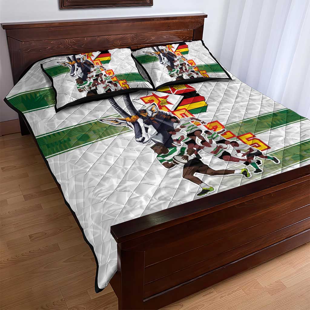Zimbabwe Rugby The Champions 2025 Quilt Bed Set Sables-Warriors of Africa - African Pride