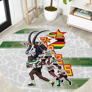 Zimbabwe Rugby The Champions 2025 Round Carpet Sables-Warriors of Africa - African Pride
