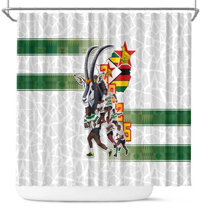 Zimbabwe Rugby The Champions 2025 Shower Curtain Sables-Warriors of Africa - African Pride