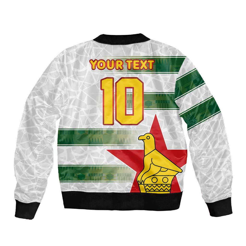 Custom Zimbabwe Rugby The Champions 2025 Sleeve Zip Bomber Jacket Sables-Warriors of Africa - African Pride