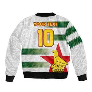 Custom Zimbabwe Rugby The Champions 2025 Sleeve Zip Bomber Jacket Sables-Warriors of Africa - African Pride