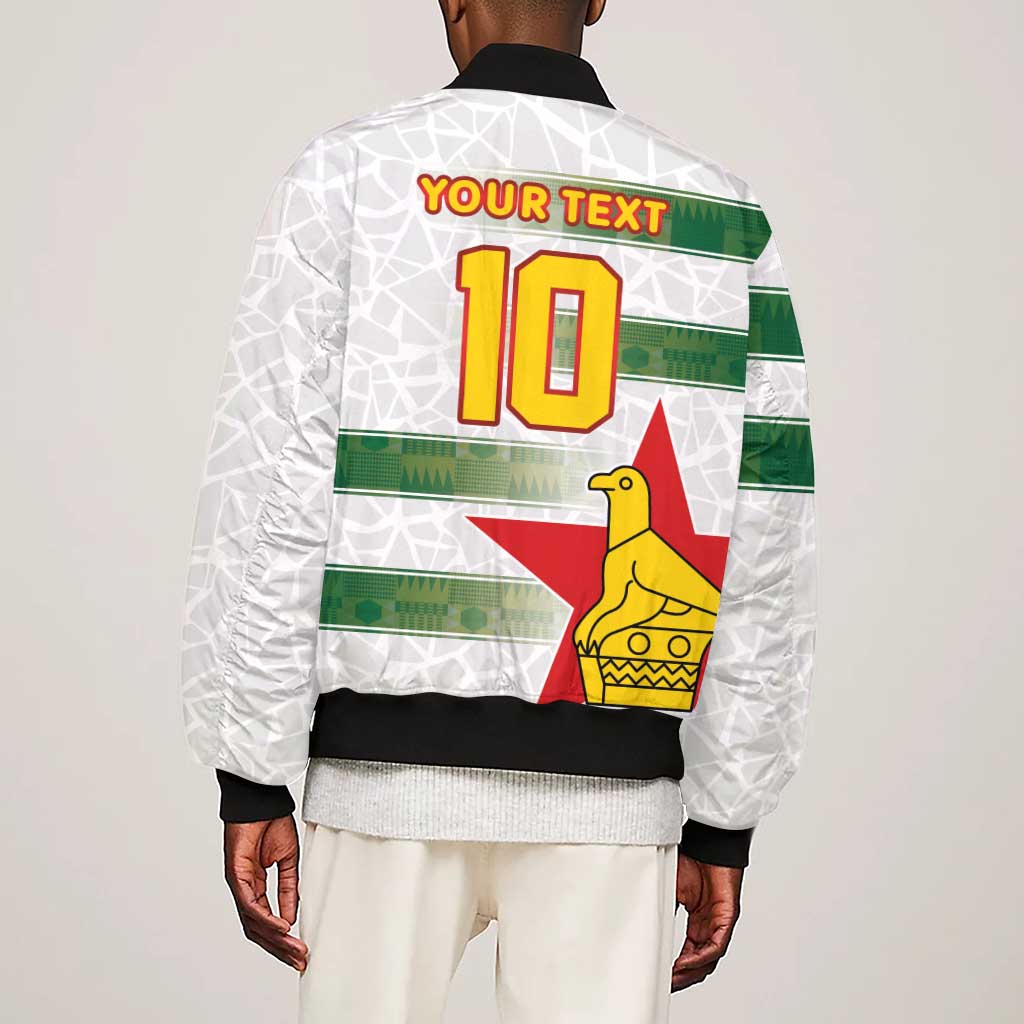 Custom Zimbabwe Rugby The Champions 2025 Sleeve Zip Bomber Jacket Sables-Warriors of Africa - African Pride